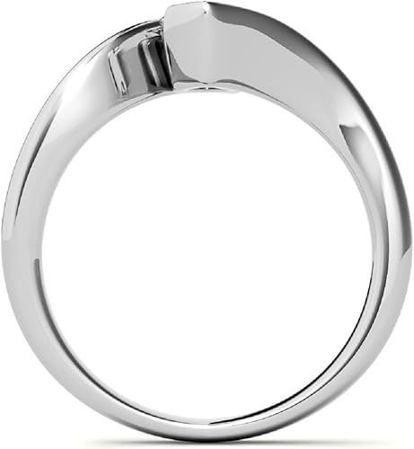Celeste Marquise Cut 1 Carat GRA Certified Moissanite Ring in 925 Silver with Rhodium Plating