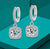 GRA VVS 0.5 CT real Moissanite Diamond gemstone tennis halo hoop Earring for Women 925 Sterling Silver wedding fine Jewelry set