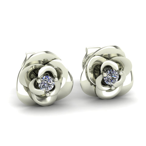 Blossom Spark Diamond Stud Earrings – 10 Pointer Elegance