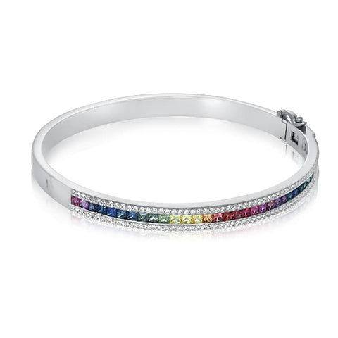 Pride Bangle Rainbow Sapphire