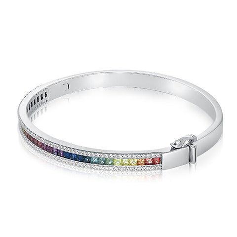 Pride Bangle Rainbow Sapphire