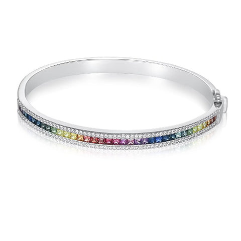 Pride Bangle Rainbow Sapphire