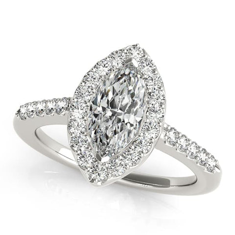 Celeste Marquise – 1 Carat Moissanite Ring in Rhodium-Plated 925 Silver