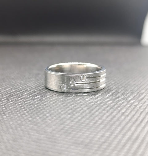 925 Silver Rhodium Plated Moissanite Ring