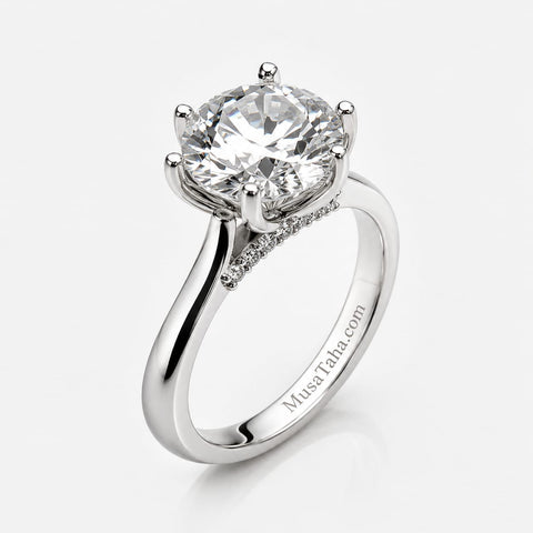 The Crown Brilliance 3CT GRA Certified Moissanite Ring