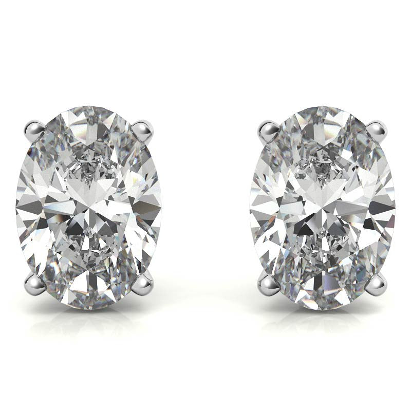 Oval Cut Moissanite Stud– Musa Taha
