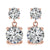 Moissanite Drop earrings with 3 carat of total weight of Moissanite.