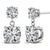 Moissanite Drop earrings with 3 carat of total weight of Moissanite.