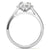 Round Graduated Halo Moissanite Engagement Ring