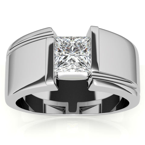 Princess Mens Moissanite Ring