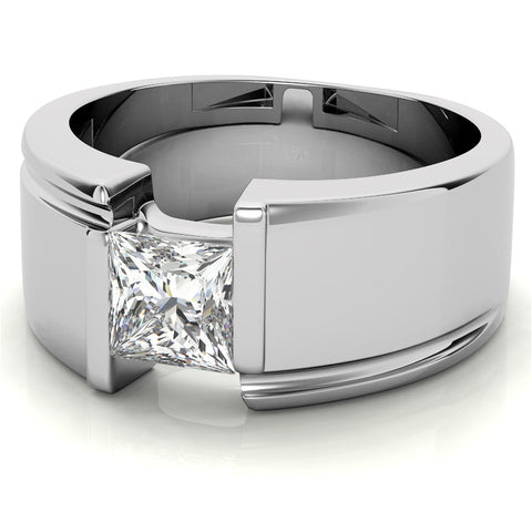 Princess Mens Moissanite Ring