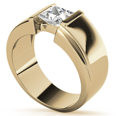 Princess Mens Moissanite Ring