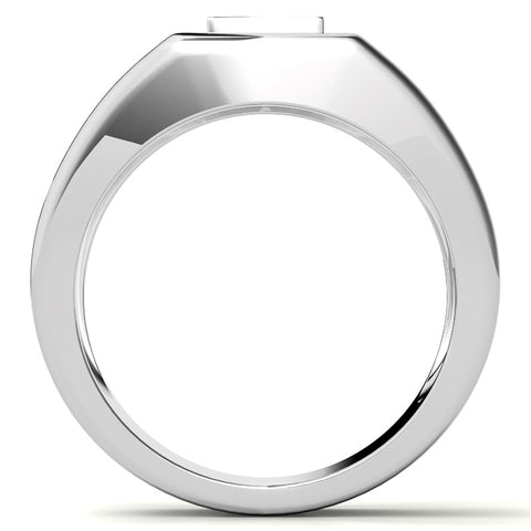 5.5mm, 1.1ct Princess Mens Moissanite Ring