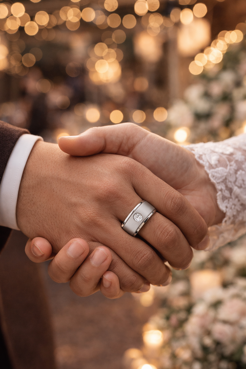 Men’s 0.18ct Natural Diamond Wedding Band – G Color VS1 White Gold Ring