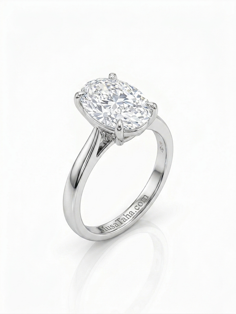 The Celeste Oval Solitaire Lab Diamond Ring
