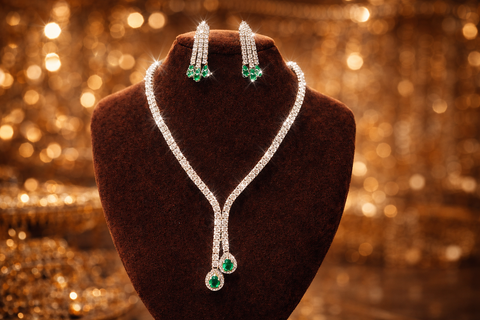 30.00 CTW MOISSANITE NECKLACE SET.