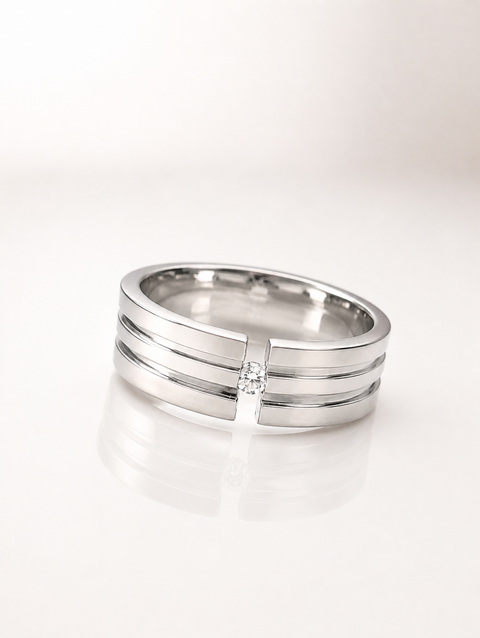 Moissanite Wedding band