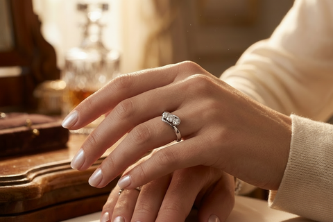 3 stone eternity Ring