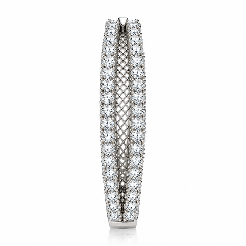 Brilliant 10-Pointer Moissanite Pave Bracelet | Sterling Silver & Rhodium