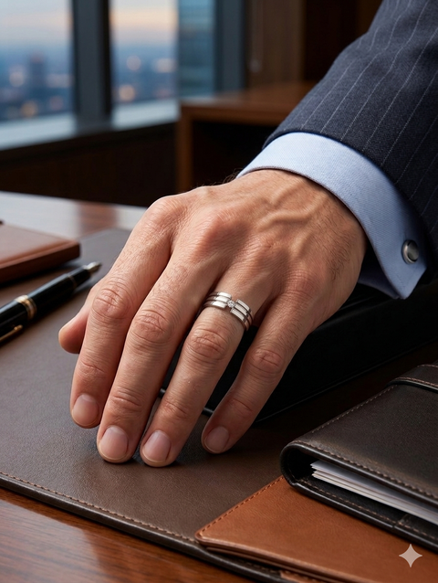 Moissanite Wedding band