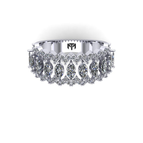 Elysian Marquis Moissanite Band