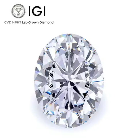 2.00 CT Oval Cut Lab-Grown Diamond Solitaire Ring | 18K Solid Gold | IGI Certified