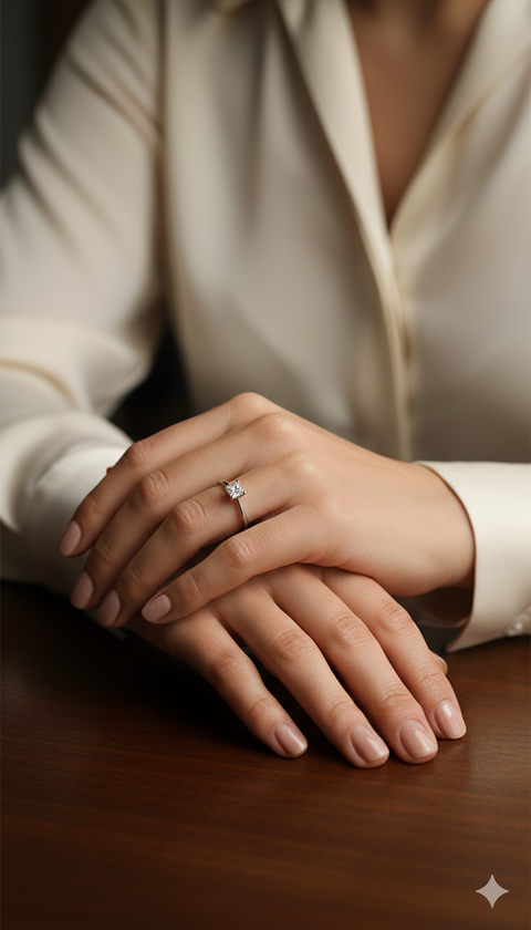 15 pointer princess cut Lab grown diamond Ring