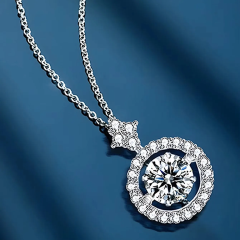 Dancing diamond pendant JMT 1