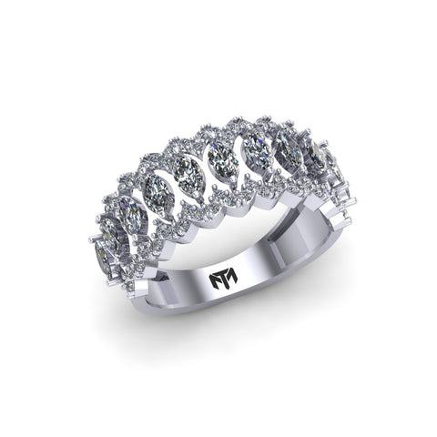 Elysian Marquis Moissanite Band