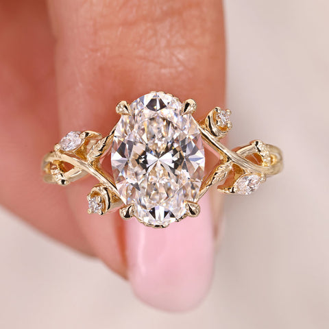 2.00 CT Oval Cut Lab-Grown Diamond Solitaire Ring | 18K Solid Gold | IGI Certified