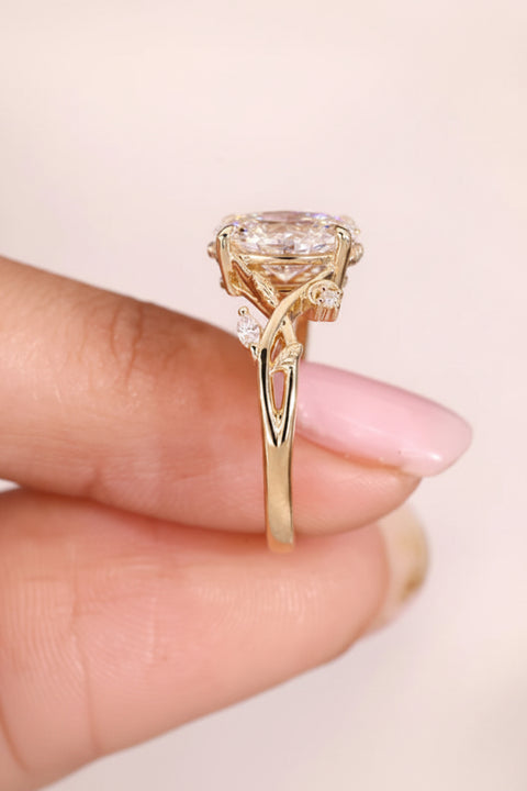 2.00 CT Oval Cut Lab-Grown Diamond Solitaire Ring | 18K Solid Gold | IGI Certified