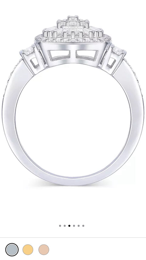 Glacier Glow Halo Ring