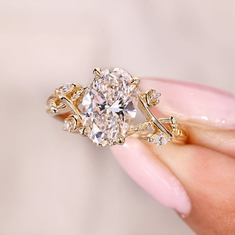 2.00 CT Oval Cut Lab-Grown Diamond Solitaire Ring | 18K Solid Gold | IGI Certified