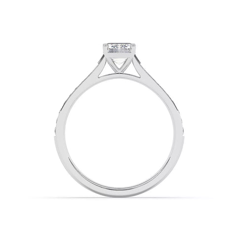 Radiant Cut LAb grown diamond ring 05