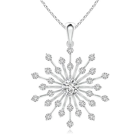 Moissanite Flower Pendant M01